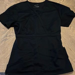 Cherokee Luxe Black Scrub Top